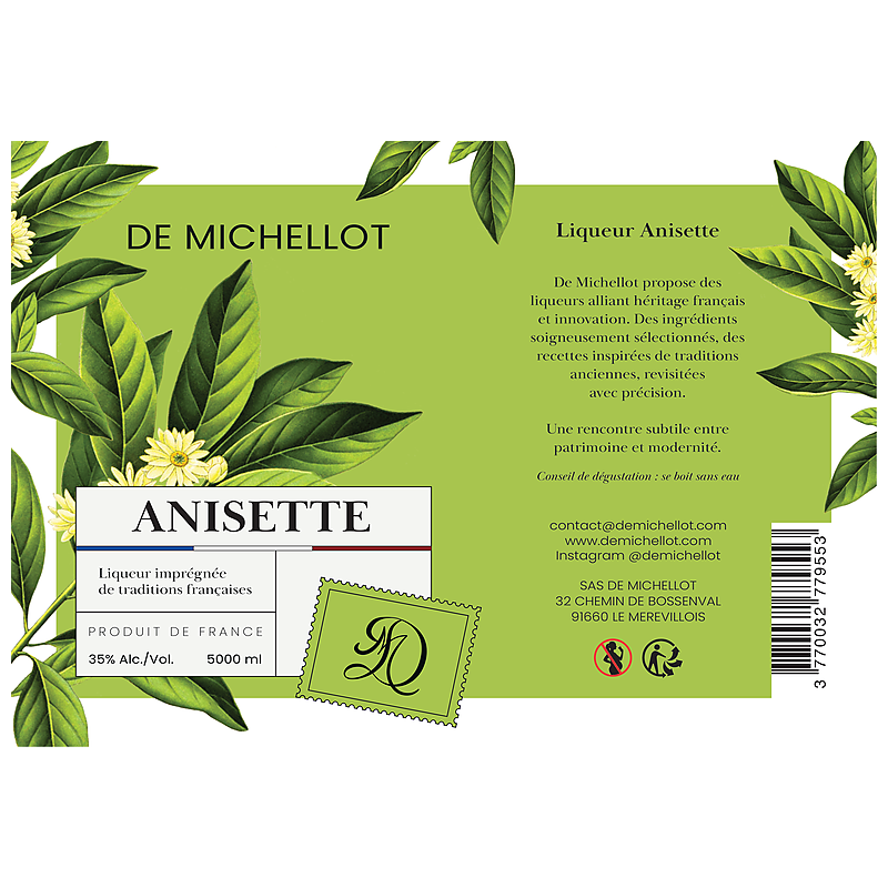 Liqueur Anisete BIB 5L 35% DE MICHELLOT
