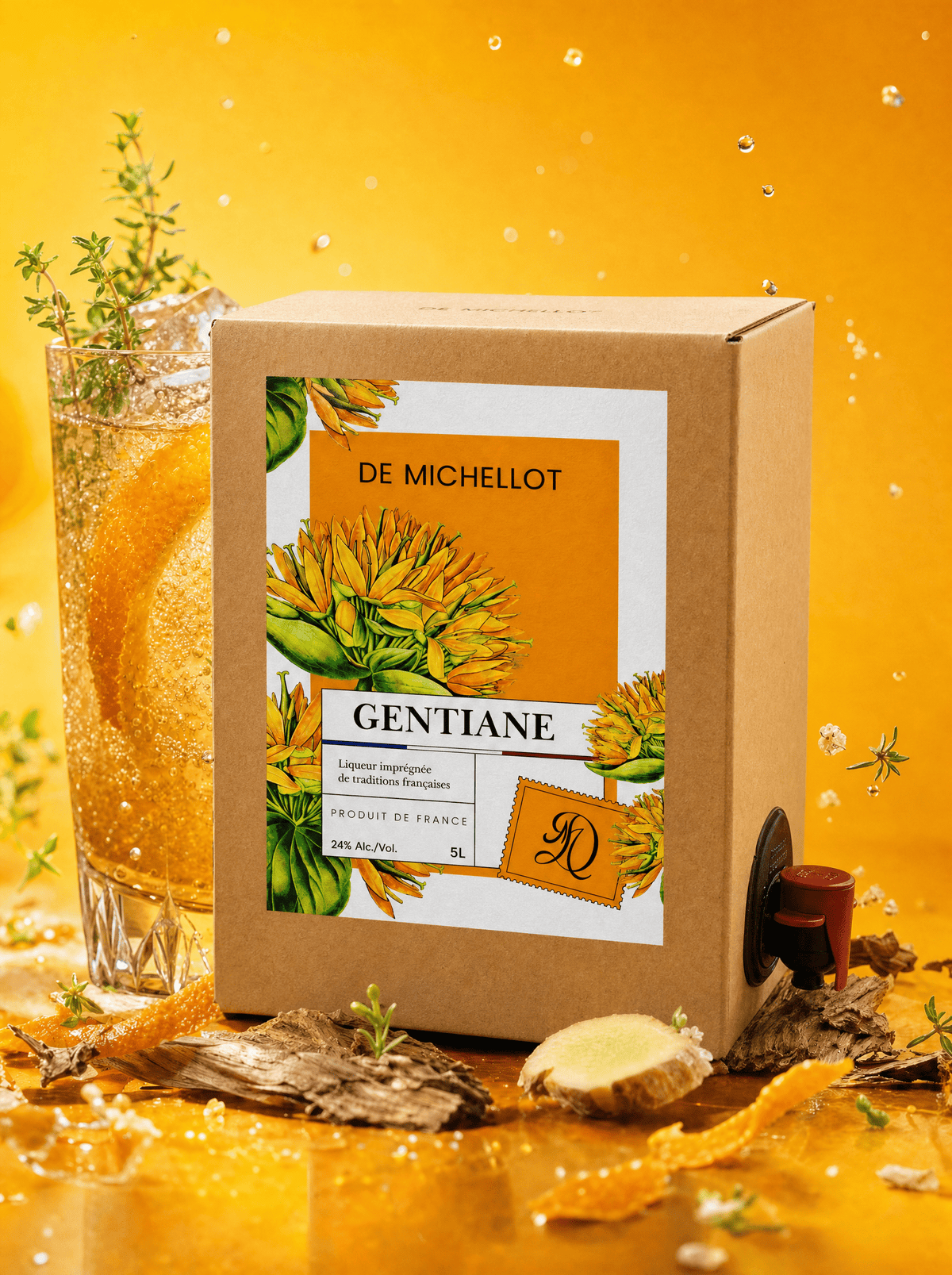 Bag in box liqueur de gentiane De Michellot