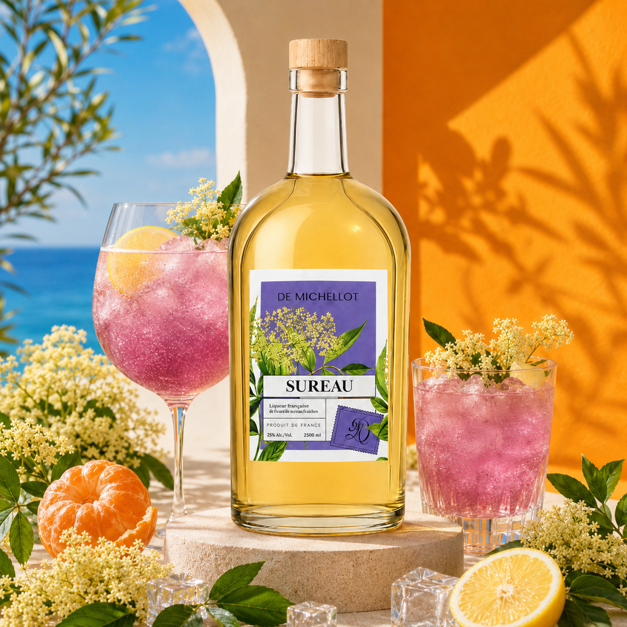 Liqueur de Sureau 20 % — Pot Gascon 2,5 L