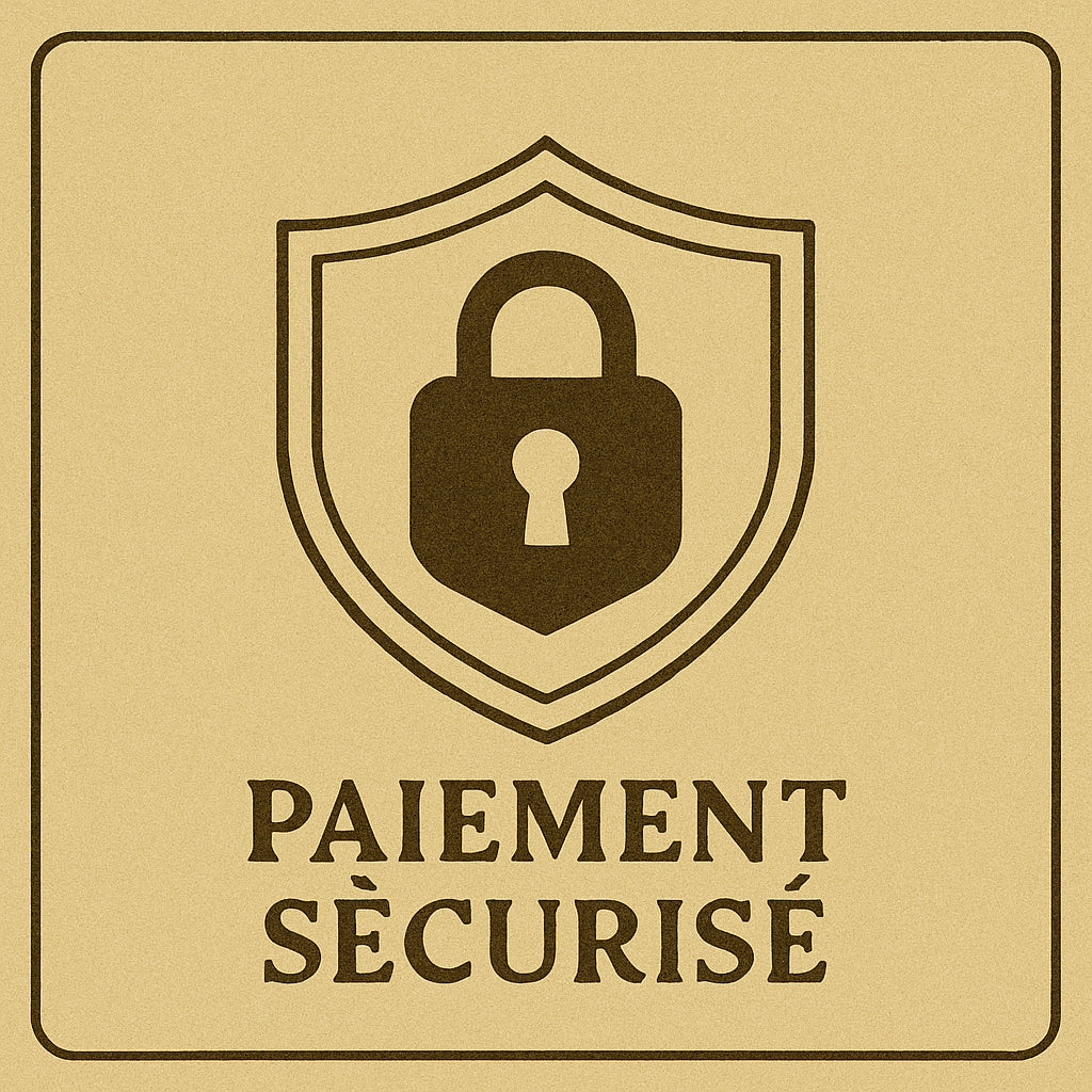 Icône vintage de paiement sécurisé avec cadenas sur fond sépia, style ancien.