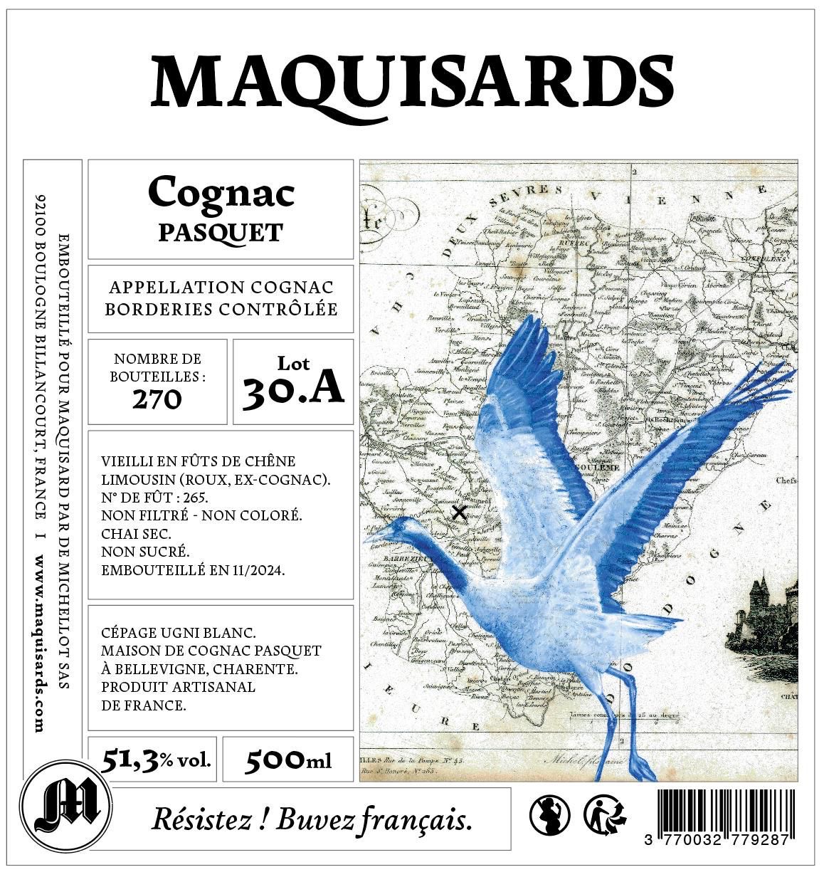 Etiquette Cognac Pasquet - Maquisards.JPG