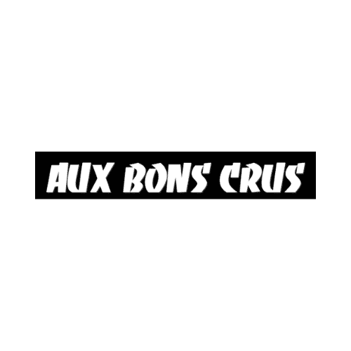 Logo Aux Bons Crus Restaurant à Paris blanc fond noir