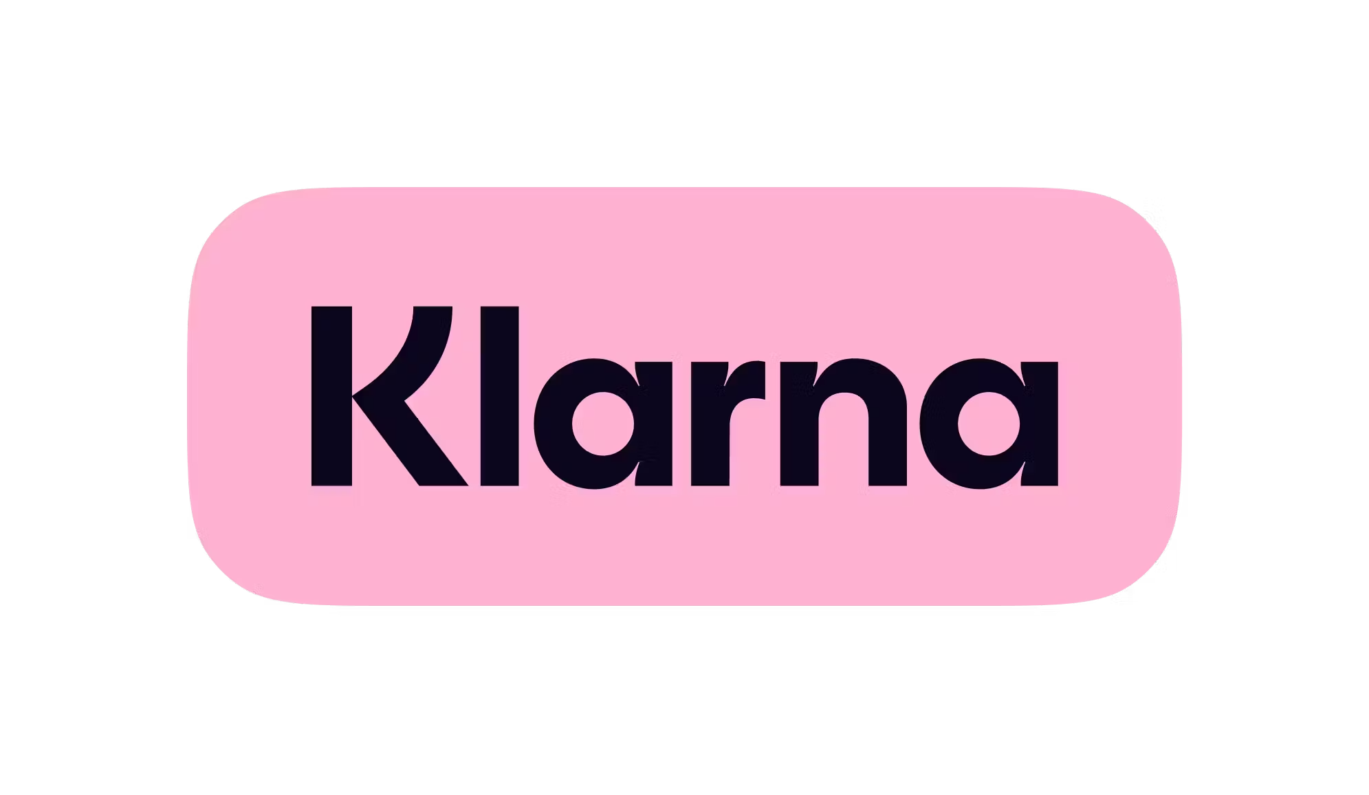 Logo Klarna Paiement noir sur fond rose